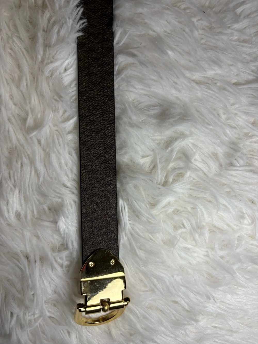 Michael Kors Reversible Belt with Gold Buckle